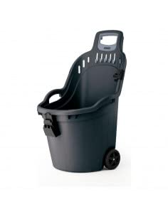 CARRIOLA HELPY CART GRIGIO CON RUOTE 59,5X53 H88,5 ROBUSTA INDISPENSABILE