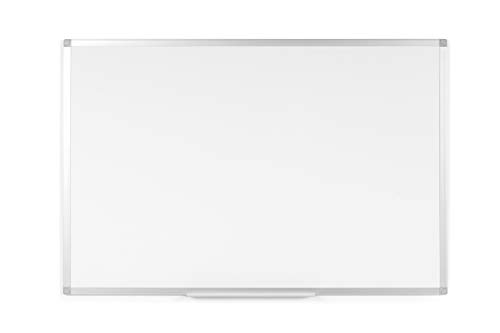 BoardsPlus - Lavagna Magnetica Bianca, 120 x 90 cm, Lavagna Cancellabile A Secco Con Cornice Sottile In Alluminio...