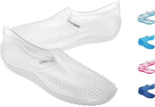 Cressi Water Shoes, Scarpette Sportive Uso Acquatico/Mare/Spiaggia Adulti, Ragazzi e Bambini, Trasparente, 43 EU