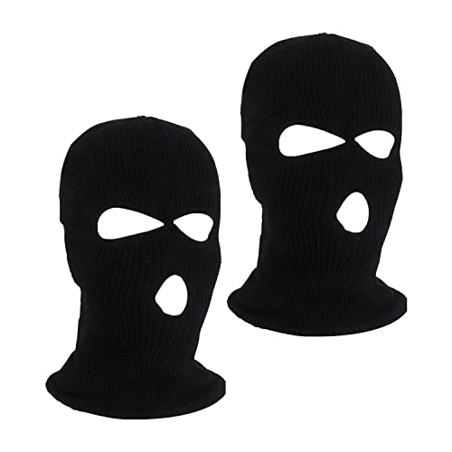 NITAIUN 2 Pezzi Passamontagna Balaclava con 3 Fori Sottile Tessuto Elastico Passamontagna Lavorato a Maglia con...