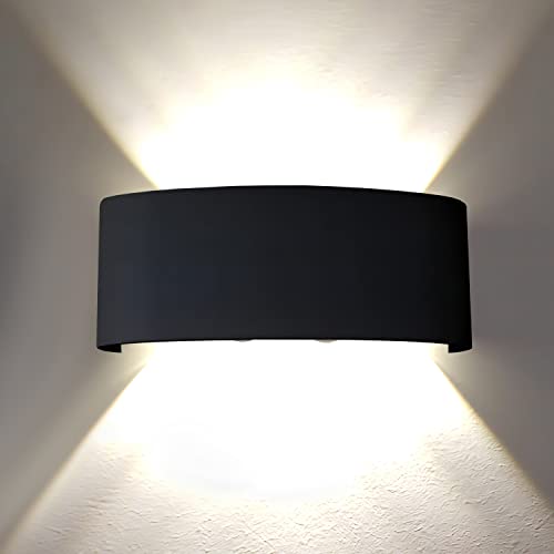 Maka Applique da Esterno Interno Led da Parete 24W Lampade da Muro Plafoniera Moderna Luci Up Down 2400 Lumen Ip65...