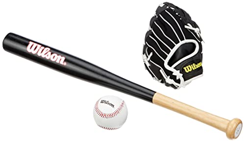 Wilson, Baseball, Set da baseball Little League, Per principianti, Con mazza, guanto e palla, WTA0001A