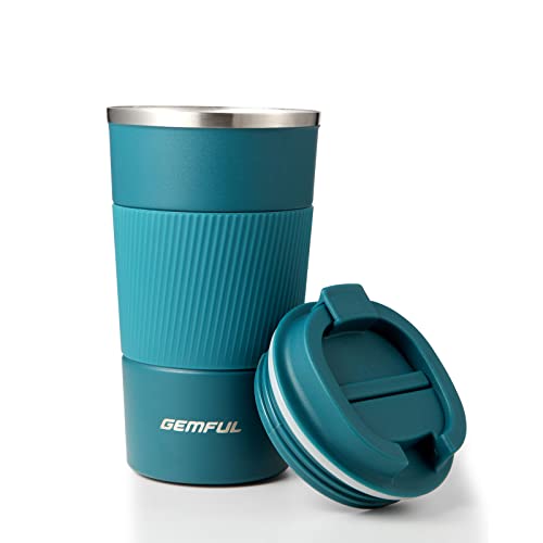 GEMFUL Tazza Termica da Viaggio Acciaio Inox Ermetica senza BPA Thermos di Caffè e Tè 510 ml