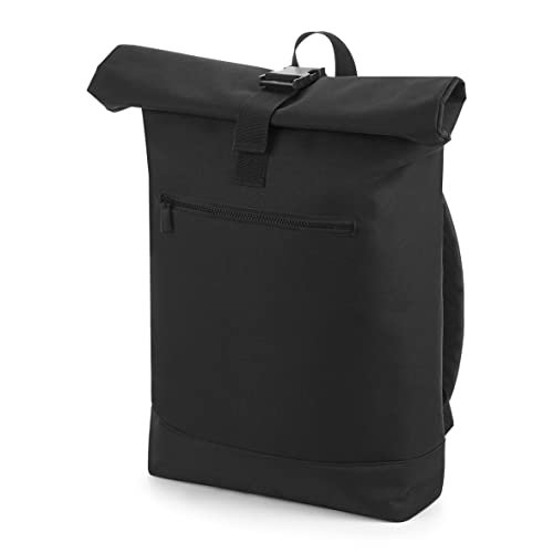 BagBase Bg855blac Zaino Roll-Top, Nero, M Unisex-Adulto