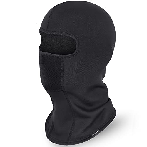 HASAGEI - Passamontagna traspirante per il viso, maschera da sci invernale, adatto per andare in moto, unisex, Nero ,...