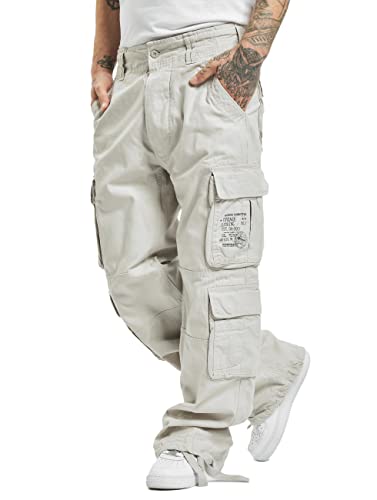 Brandit Pure Vintage da Uomo Pantaloni Cargo - Bianco (Vecchio Bianco 12), M