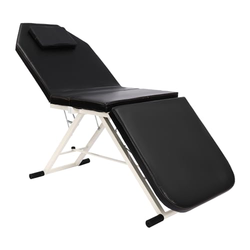 unkonwcy Lettino da massaggio pieghevole a 3 zone, per massaggi, portatile, pieghevole, altezza regolabile, per...