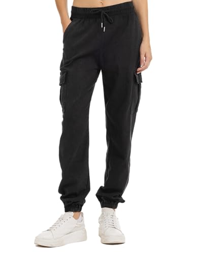 TONY BACKER Pantaloni Donna Cargo Jogger Larghi Elasticizzati Sportivi con Coulisse Tasconi Casual Jogging Ginnastica...