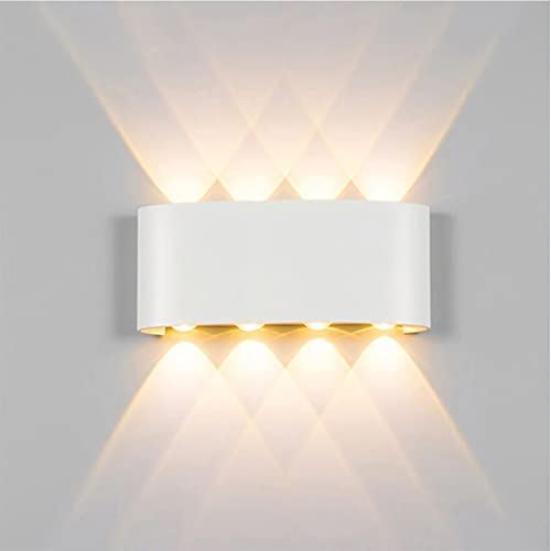 ANMECS Applique da Parete LED Moderno 24W 2400LM Lampada da Parete Impermeabile, Lampada a Muro Interno Esterno per...