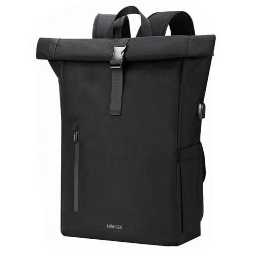 HOMIEE Zaino Rolltop Uomo Donna Zaino Porta PC 17.3 Pollici Zaino da Viaggio Espandibile 30L Zaini Uomo Lavoro...