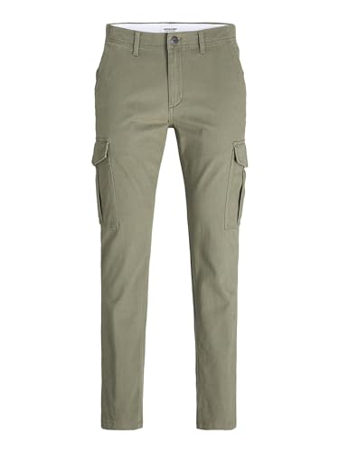 JACK & JONES Jpstmarco Jjjoe Cargo Pantaloni, Oliva impolverato, 33W x 30L Uomo