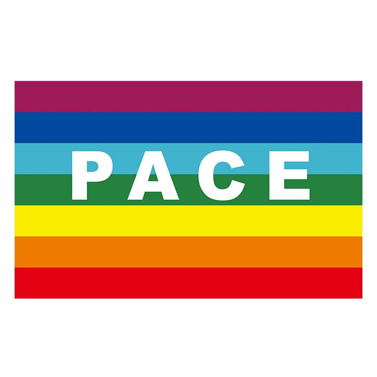 HPMAISON 90 X 150 cm Pace Bandiera Arcobaleno Piede LGBT Gay per Interni all'aperto Pace Celebrazioni per Feste...