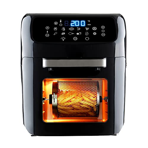 Tagars Forno Friggitrice Ad Aria Calda Da 12 Litri Con Display Digitale, Sistema A Riscaldamento Rapido, 12 Programmi Di...