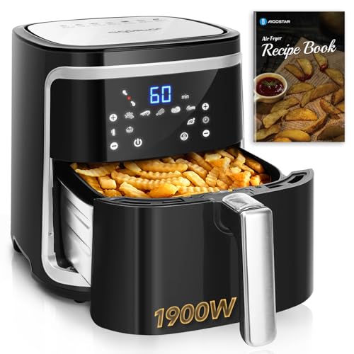 Aigostar Cube 30IBT - Friggitrice ad Aria 7-in-1, 1900W, 7L, Pannello touch a led, 7 Scelte già programmate, Forno,...