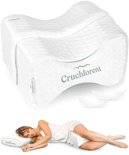 Cruchlorent Lunar Grid - Cuscino Per Gambe Ortopedico In Memory Foam - Calibrato Per Dormire Sul Fianco Con Supporto...