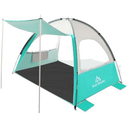 Brace Master Tenda da Spiaggia con Tendalino, Tenda Portatile UPF 50+, Adatta per 2-3 Persone, Facile Installazione,...