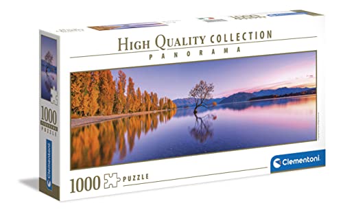 Clementoni Collection Panorama-Lake Wanaka Tree adulti 1000 pezzi, puzzle panoramico, Made in Italy, Multicolore, 39608