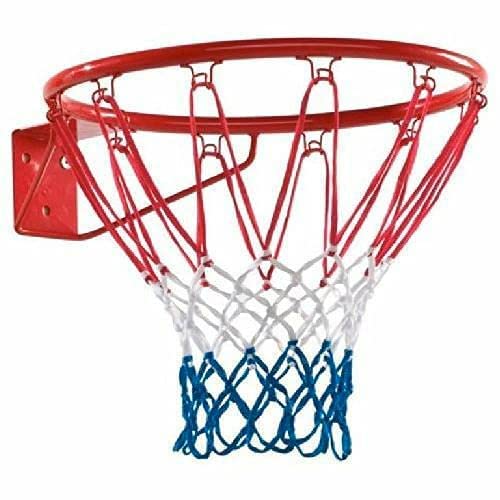 REPLOOD Canestro Basket Regolamentare 46 Cm 18' con Rete e Kit per Montaggio in Metallo Colori Americani
