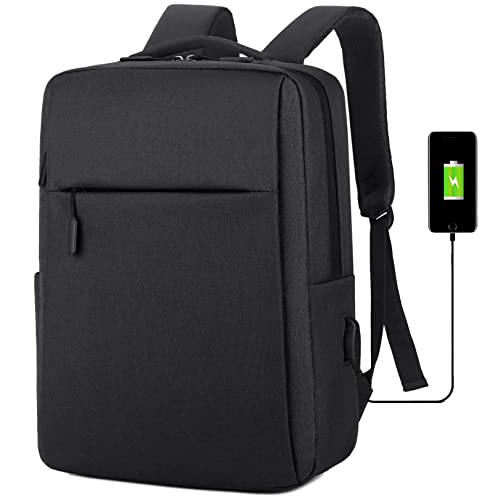 Mixroom Zaino Laptop Borsa Porta PC Portatile per Computer Custodia Notebook fino ai 15' Con Attacco USB Colore Nero Z8