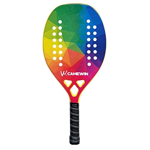 Racchetta da beach tennis in fibra di carbonio Grit Face, EVA Memory Foam Core Racchetta professionale da beach tennis...