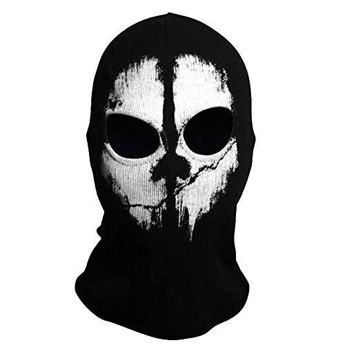 TRIXES Maschera Fantasma - Passamontagna da Uomo - Maschera Viso - Orrore - per Sci Travestimento - Cosplay - Airsoft...