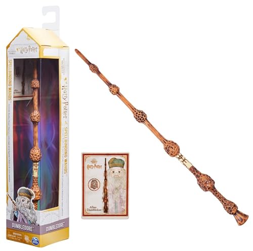 Wizarding World, Bacchetta degli Incantesimi di Albus Silente, 30.5 cm, Include Carta Incantesimo da Collezione....