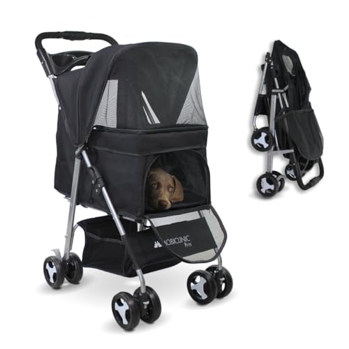 Mobiclinic® Pets, Passeggino per cani, Ideale per cani di piccola taglia e anziani, Zuma, Fino a 15 kg, Ruote con freni...