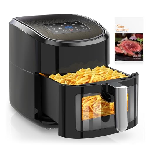 EUARY Friggitrice Ad Aria Calda 7,5 Litri, Air Fryer XXL con 17 Programmi, 1700W Friggitrice Senza Olio per 6-8 persone,...