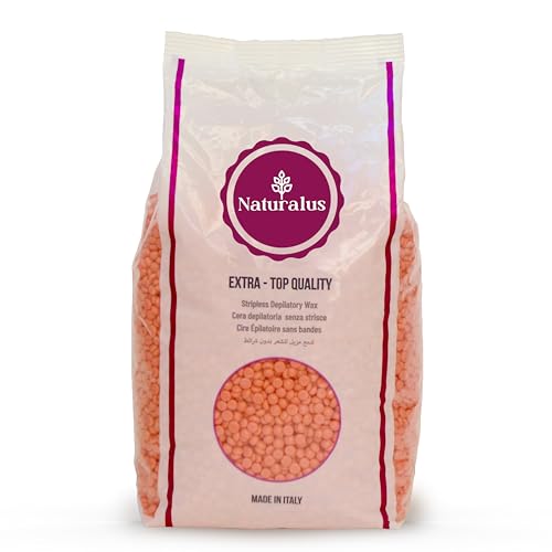 Naturalus Perle di Cera Brasiliana Professionale Ceretta Brasiliana 1 kg Cera Depilatoria a Caldo Senza Strisce per Uomo...