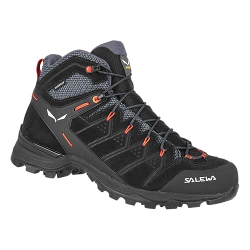 SALEWA Ms Alp Mate Mid Ptx, Scarponi da trekking Uomo, Black Out/Fluo Orange, 42 EU