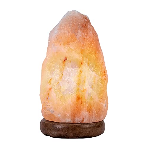 Lampada di cristallo di sale, Lampada di sale dell'Himalaya, Naturale e unica, Varie dimensioni trasversali e...
