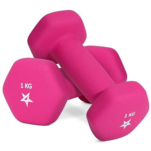 Yes4All Set Manubri Palestra in Neoprene Esagonale - Coppia di Pesi Palestra in Casa, Dumbbells Set