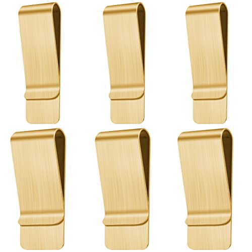 6 PCS Fermasoldi Acciaio Inossidabile Metallo, Fermasoldi Porta Carte di Credito, Denaro Clip, Carte di Credito Ferma...