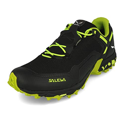 SALEWA Ms Speed Beat Gore-tex, Scarpe Da Ginnastica Uomo, Black Out/Fluo Yellow, 45 EU