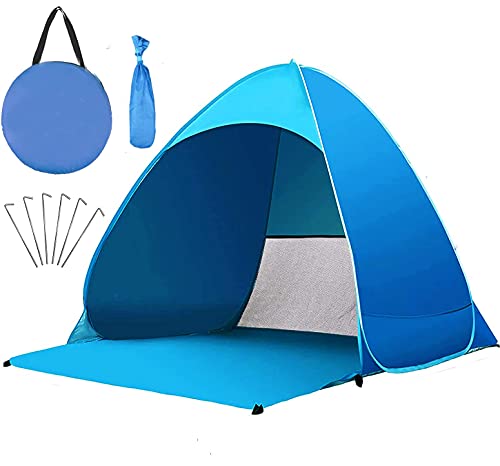 Miconi Tenda da Spiaggia Mare Pop Up Portatile con Protezione Solare UPF 50+ per 1-3 Persone, Leggera e Facile da...