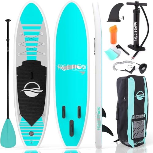 SereneLife Stand up Paddle Board Gonfiabile - Pagaia SUP Antiscivolo, Pompa, Cordino di Sicurezza e Accessori -...