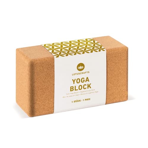 Lotuscrafts Yoga Block Cork Supra Grip - ecologico - blocco yoga in sughero naturale - blocco yoga per yoga e pilates -...