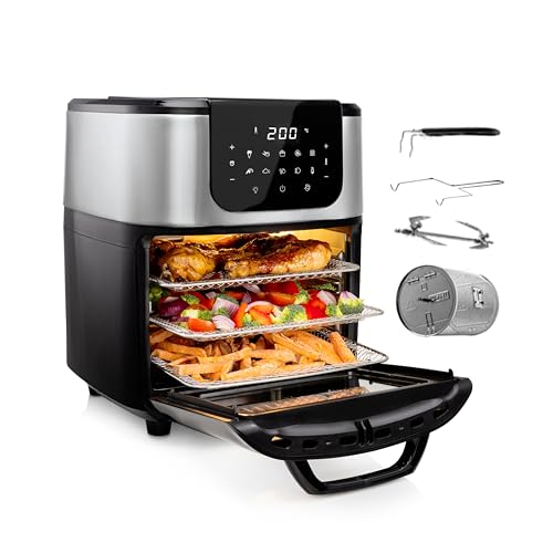 Princess Friggitrice ad Aria Forno Deluxe – 11 L – 1800 W – Schermo tattile digitale – 10 programmi preimpostati...