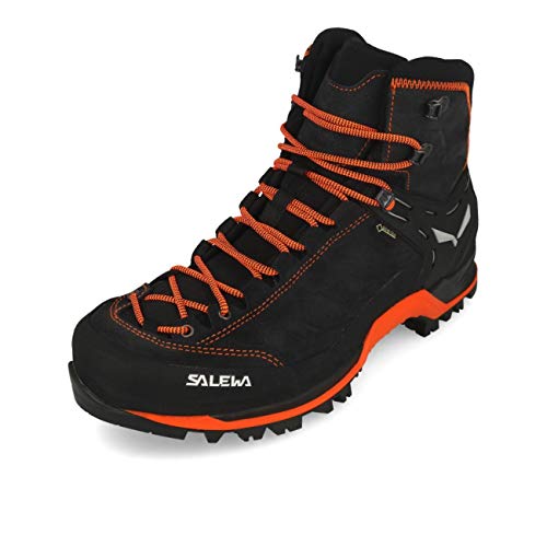 SALEWA Ms Mountain Trainer Mid Gore-tex, Stivali Uomo, Asphalt/Fluo Orange, 44 EU