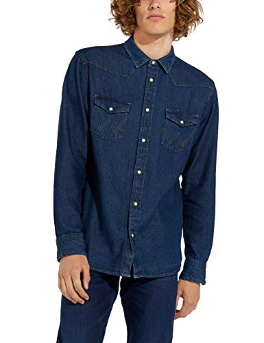 Wrangler Icons, Camicia Uomo, Blu (New 301), XXL