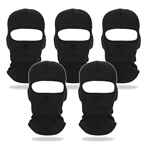 NITAIUN 5 Pezzi Passamontagna Sci Balaclava Moto Maschera Morbido e Traspirante Unisex Sottile Tessuto Elastico...