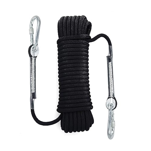 Corda da Arrampicata, 10 mm Corda di Sicurezza con Moschettone, 20 Metri Corda Multiuso in Nylon ad Alta Resistenza per...