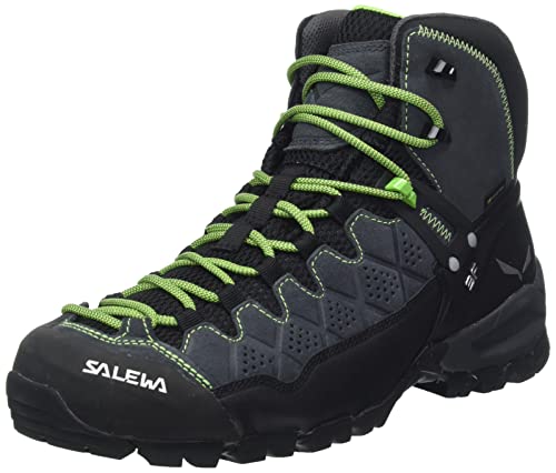 SALEWA Ms Alp Trainer Mid Gtx, Scarpe da camminata Uomo, Onyx/Pale Frog, 44 EU