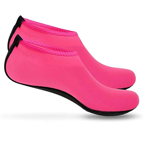 Boolavard Scarpe Sport Acquatici Barefoot Quick-Dry Aqua Yoga Slip Slip-on per Uomo Donna Bambino (S - 36-37 EU, Rosa)