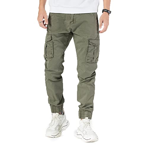 TONY BACKER Pantaloni Casual Elasticizzati Uomo Pantaloni Cargo da Uomo Pantalone in Cotone Leggero Uomo Cargo (IT,...