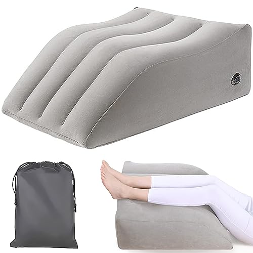 SANTOO Cuscino Gonfiabile per Gambe Cuscino ergonomico per gambe Cuscino per Gambe Pieghevole e gonfiabile Comfort per...