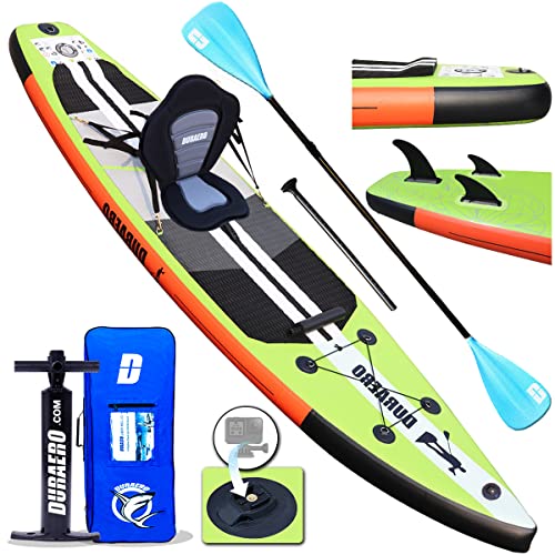 Tavole gonfiabili da stand up paddle, 330 x 76 x 15 cm, fino a 150 kg, cuscino integrato a 3 pinne, supporto per...