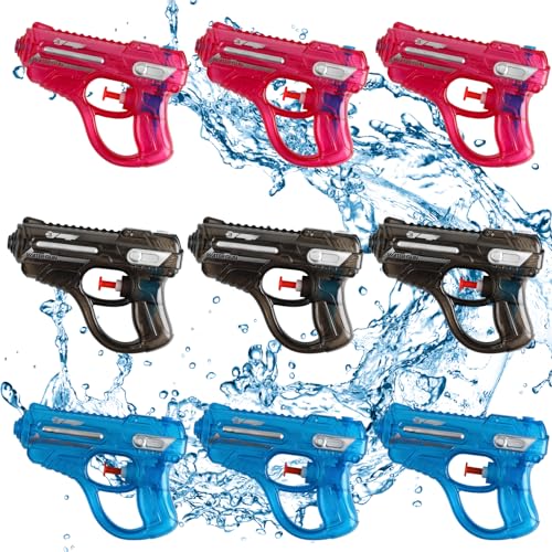 SULOLI Pistola ad Acqua,9 Pezzi Pistole ad Acqua in 3 Colori,Giocattoli per Bambini all'Aperto Piscina Giardino Spiaggia...