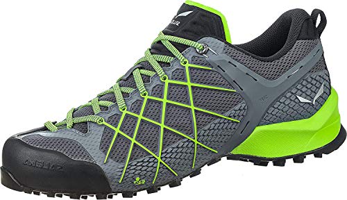 SALEWA Ms Wildfire, Scarpe da Trekking e da Escursionismo Uomo, Flintstone/Fluo Green, 45 EU