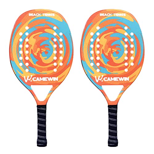 Racchetta da beach tennis in fibra di carbonio con superficie in schiuma EVA Memory Foam Core Beach Tennis con custodia...